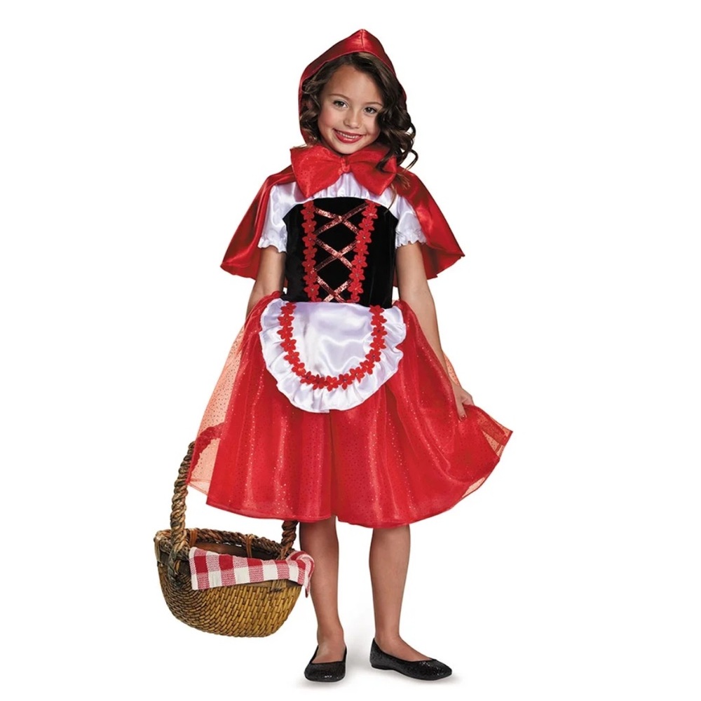 Little Red Riding Hood child Costume dress NEW M 7-8 Halloween disguise dress up